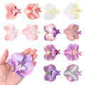 12PCS Fake Orchid Fabric Flower Heads 3.5in Artificial Orchids Flowers Heads for DIY Crafts Home Wedding Party Photography Props Decoration