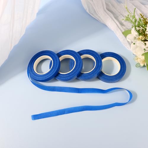 DOMMARE Blue Floral Tape 2Pcs Flower Tape, 1/2 Inch Flower Wrapping Tape, Floral Bouquet Supplies for Bouquet Floral Arranging Flowers Stem Wrapping, Wedding Bouquet, Wreath, Garden Decor, 32 Yard - color: 2Pcs Blue, style: Normal & Non-sticky