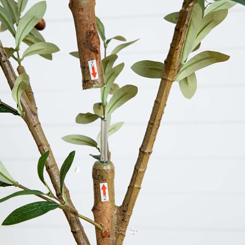 Potted Olive Artificial Tree - 9' - Green - size: 9ft