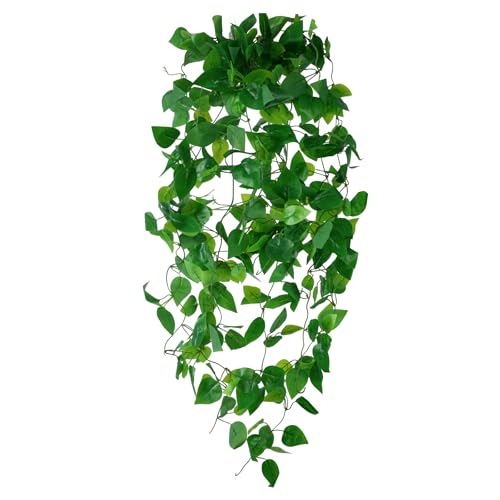 Freyalife Fake Hanging Plants for Room Decor, Artificial Ivy vines Greenery Leaves Garlands for Home Aesthetic living Bedroom kitchen Office Wall patio Bookshelf, Indoor,Outdoor decorations(No Basket)