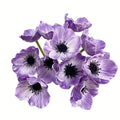 Rikyo 10 Stem 11" Bouquets Artificial Flowers Poppy Flowers,Faux Anemone PU Fake Wild Flowers for Kitchen Table Centerpiece Vase,Home Wedding Holding Flowers Backdrop Arch Wall(Purple) - color: Purple