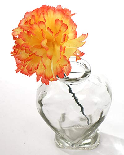 Larksilk 500 Pack Artificial Carnations - Bulk Silk Flowers for Weddings, Mother's Day, Graduations, Easter & Memorial Day - 3.5" Heads, 5" Stems, Real Touch Petals, 18 Colors Available - Orange - color: Orange, size: 500