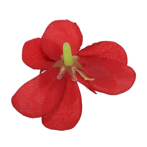 PATIKIL Artificial Orchid Petals, 24Pcs Faux Orchid Flower Head Fake Butterfly Flowers Crafts for Home Wedding Decoration, Red - color: Red