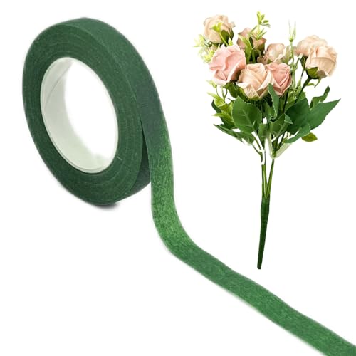 Floral Tape 1/2" Wide Flower Tape for Bouquets Floral Arranging Bouquet Stem Wrap Flower Crafts (4, Green) - color: Green