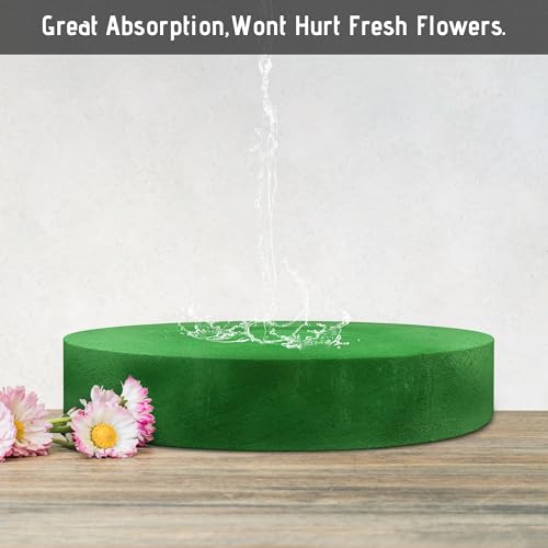 Max Shape Round Floral Foam Blocks,Large Dry Floral Foam for Artificial Flowers,Craft Project,Wedding Aisle Flowers,Arty Decoration 6 Pack (9.84'') - size: 9.84''