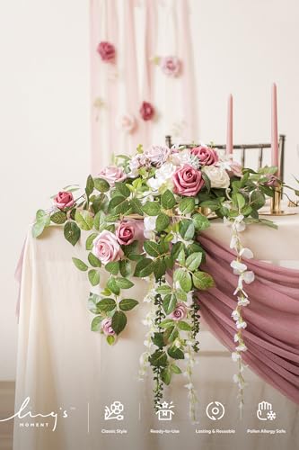 Ling's moment Artificial Roses, Cinnamon Rose & Shabby Pink, 3 Inch 25 Pcs | Foam Material, With Stems, DIY Floral, Wedding Bouquet/Centerpieces, Party/Room/Garden Decor - color: Pk- Cinnamon Rose & Shabby Pink, size: 25Pcs