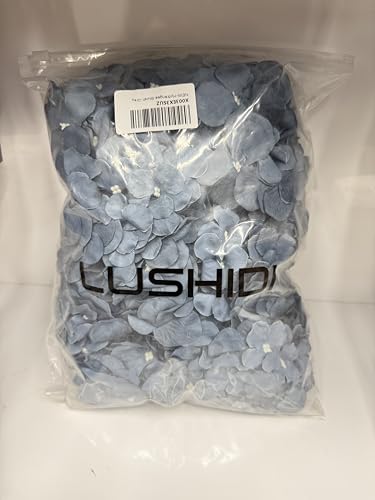 10PCS Artificial Hydrangea Flowers, Fake Hydrangea Silk Flowers Heads with Stems for Wedding Home Party Shop Baby Shower Decoration-Bluish Grey - color: New-bluish Grey