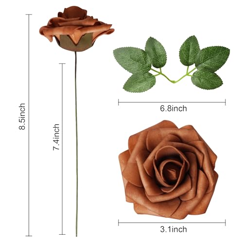 25pcs Artificial Flower Purple Foam Rose Real Touch Roses Flower Heads with Stem for DIY Wedding Bouquets Centerpieces Arrangements Party Baby Shower Home Decor (Shades Sunshine Yellow) - color: Shades Sunshine Yellow