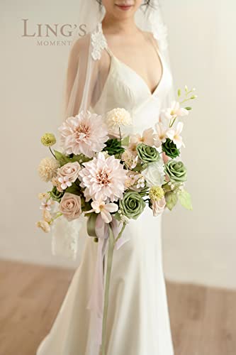 Ling's moment Artificial Roses, Elf Green, 3 Inch 25 Pcs | Foam Material, With Stems, DIY Floral, Wedding Bouquet/Centerpieces, Party/Room/Garden Decor - color: Gn- Elf Green, size: 25Pcs