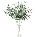 5pcs Olive Branches for Vases Artificial Plants Greenery Stems for Vases Olive Leaves Plant (Green)