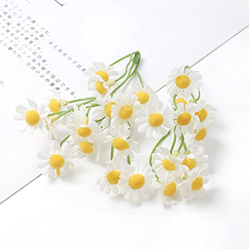 25 Bundles Mini Artificial Daisies Small Daisy Flowers Fake Spring Flowers Decorative Faux Flowers with Stems Home Decorations Multi - color: Multi Color