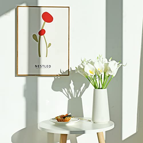 ONLY ART Artificial White Calla Lily 20pcs – 13.5" PU Faux Flowers with Flexible Stems, Soft Texture, for New Year and Valentine's Day Home, Wedding & DIY Decor - color: White