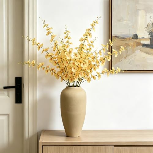 Hosley 11 in High Brown Metal Vase, Ideal for Dried Flowers Gift for Floral Arrangements Wedding Home Spa Votive Candle Gardens - color: Brown