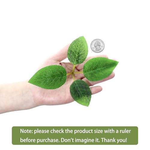100 Pcs Artificial Flowers Green Leaf Bulk Faux Greenery Silk Fake Rose Leaves Bouquet Garland Wreath Floral Arrangement Supplie DIY Craft (4 Medium-Leaf Green) - color: 04. 4 Medium-leaf Green