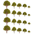 BESPORTBLE Model Scenery Landscape Trees 20Pcs Miniature Trees 3.14-1.96In Green for Train Scenery Terrain Railroad Layout Diorama Model Railroad Accessories