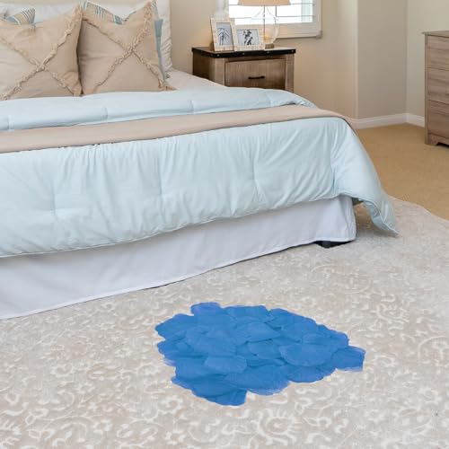 500 Pcs Exquisite Light Blue Rose Petals, Emulation Silk Rose Petals, Artificial Flower Petal for Romantic Nights, Weddings, Events, and Valentine's Day Deco (Light Blue) - color: Light Blue