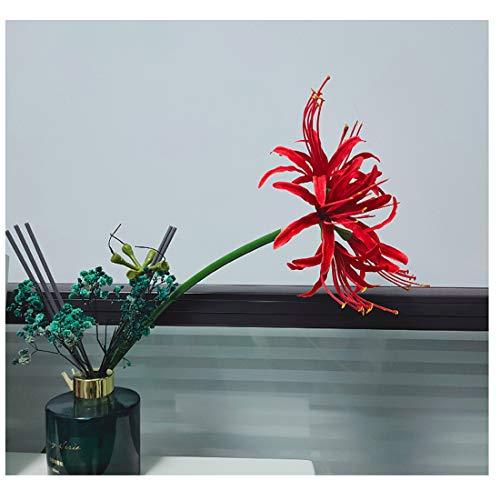 6 Stems 26.38 Inch Artificial Lycoris Radiata Spider Lily Flowers for Home Garden Decoration (Purple) - color: Purple