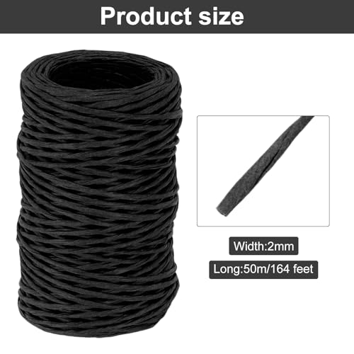 MECCANIXITY Floral Wire 164ft/50m 2mm Vine Bind Wire Rustic Craft Wrapping Metal Wire for Flower Bouquet Wreath Making, Black - color: Black, size: 2mmx50m