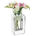 NIUBEE Acrylic Vase for Centerpieces, Clear Acrylic Flower Vase Display for Fresh/Artificial Flowers, Kid-Safe Transparent Flower Holder for Living Room/Office/Wedding/Anniversary (7.87 Inch) - size: 7.87 Inch