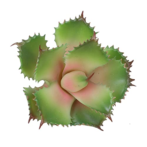 Duovlo Artificial Succulent Plant 7.08 Inch Faux Succulents Agave potatorum Flower Arrangement Craft Wall DIY Materials,Pack of 2 (Pink) - color: Pink