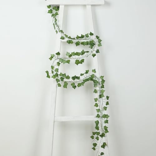 Efavormart 12 Pack 6.5ft Artificial Ivy Leaf Garlands, Bulk Silk Hanging Greenery Vines for Wedding Ceremony Backdrops, Party Wall Decor and Modern Long Table Runners - color: Type1