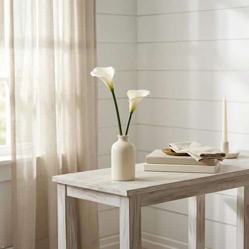 Larksilk 6-Pack 21" Real Touch Calla Lily Stem – Realistic Silk Artificial Flowers for Weddings, Vases & Home Decor