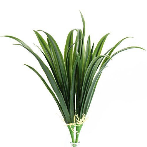 Jasming Artificial Leaves Green Plants Real Touch Cymbidium Orchid Fake Branches for Garden Home Decoration (B) - color: B