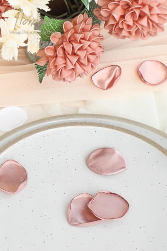Floroom 300pcs Rose Petals Dusty Rose Faux Silk Flower Petals for Wedding Flower Girl Basket Aisle Scatter Dinner Table Centerpieces Party Confetti Bridal Shower Romantic Night Decoration - color: Dusty Rose, size: 300pcs