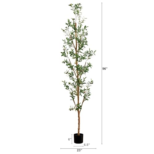 Potted Olive Artificial Tree - 8' - Green - size: 8ft