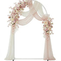 6FT Metal Wedding Arch Backdrop Stand,Stable Wedding Arch Frame for Wedding Ceremony Birthday Party Baby Shower Graduation Anniversary Floral Decoration,White - size: 6x2.6FT White
