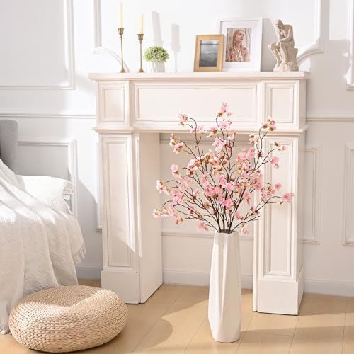 Sunm Boutique Faux Cherry Blossom Branches, Artificial Cherry Blossom Stems Cherry Blossom Flowers Vase Arrangements for Wedding Home Party Kitchen Decor, Light Pink, Set of 3 - color: Light Pink, size: Pack of 3