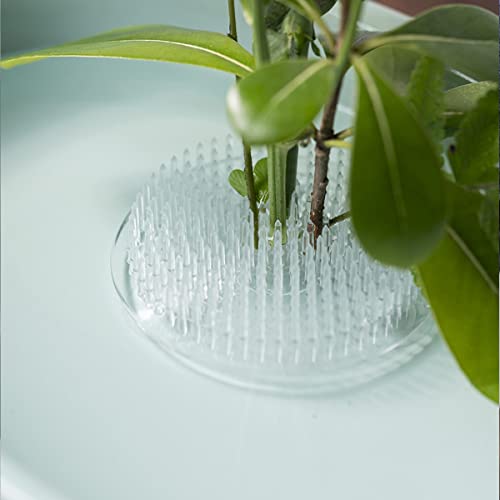 2pcs Flower Frog Round Plastic Flower Arrangement Holder Floral Pin Frog 70mm / 2.76 Inch (White) (White)
