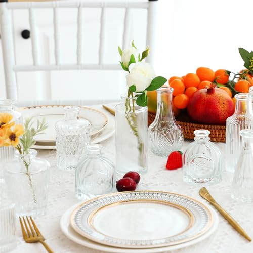 68pcs Clear Glass Bud Vase Set, Small Flower Vases for Centerpieces in Bulk, Mini Vintage Vase for Home, Wedding, Table Decor - color: Clear, size: 68pcs