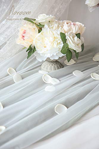 Floroom 500pcs Rose Petals Ivory Faux Silk Flower Petals for Wedding Flower Girl Basket White Aisle Scatter Dinner Table Centerpieces Party Confetti Bridal Shower Romantic Night Decoration - color: Ivory, size: 500pcs