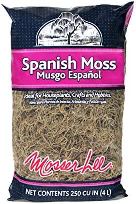 Mosser Lee ML0560 Spanish Moss, 250 Cubic Inches (Pack of 8) - size: Pack of 8