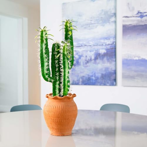 Nearly Natural 28in. Artificial Cactus in Terracotta Planter