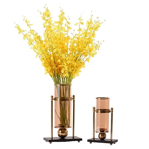 ESTELAR Flower Vase Nordic Modern Simple Light Luxury Transparent Glass Vase Decoration Living Room Table Entrance Flower Arrangement Decoration Vase for Flowers (Size : Large) - size: Large