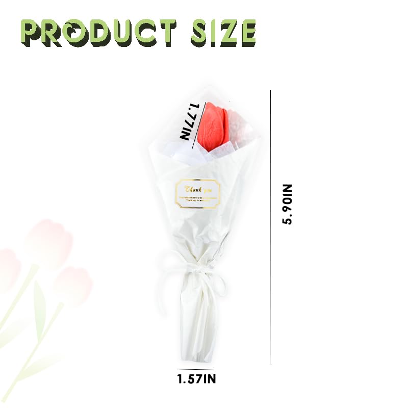 Tulips Artificial Flowers Real Touch Faux Tulips Silk Flower Arrangement Wedding Easter Decorations Single Red Flower Bouquet Thank You Gifts Tulip Wreath Table Centerpiece Floral Spring Decor - color: Red