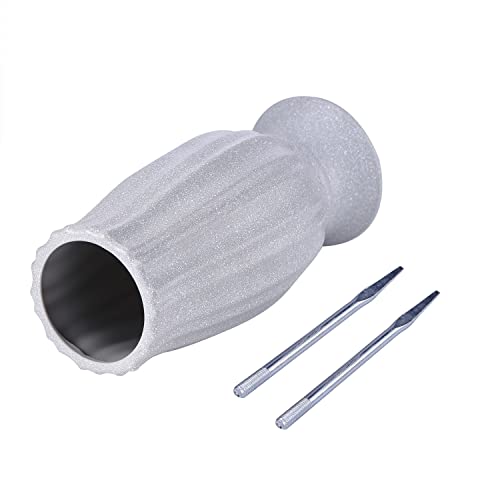 Cemetery Vase with Metal Spike for Artificial Flower Grave Decorations | Cemetery vases for grave，Flower holder for cemetery，Cemetery decorations for grave - color: Grey Granite