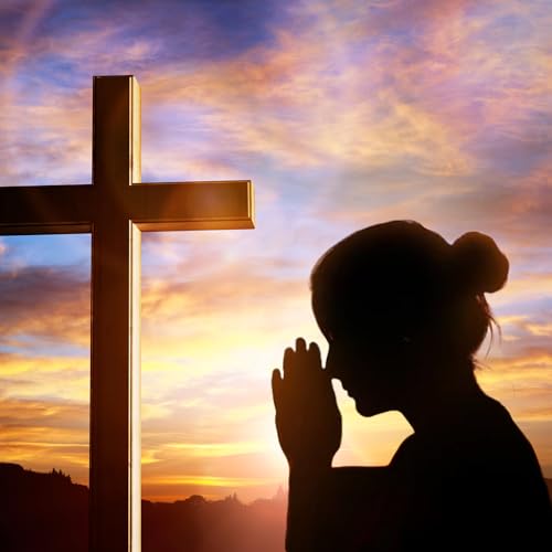 Jesus Christ Cross Backdrop Crosses On Mountain Sunrise Sunset Photography Background Crucifixion Church Event Background Sepulcher Lord Pray Christian Backdrop Easter Religious Belief Props 5x3ft - color: Orange_Blue, size: 5x3ft