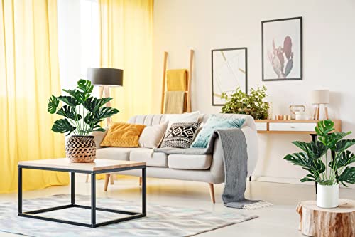 RECUTMS Artificial Palm Tree Leave Plants Faux Large Tropical Monstera Turtle Leaf Indoor Outdoor UV Resistant Fake Plant Greenery Hawaiian Luau Jungle Beach Party Home Garden Spring Summer Decoration - color: Palm Plants Tree