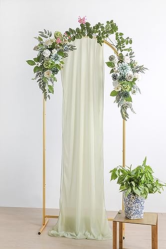 YYHUAWU Artificial Flowers Combo Set Fake Flower Leaf Box with Stems for DIY Wedding Bouquets Centerpieces Arrangements Baby Shower Party Home Decorations (Tiffany Blue & Forest Green) - color: Light Blue & Forest Green