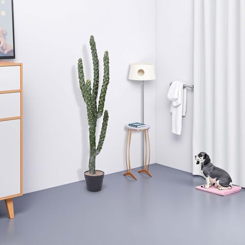46Inch Artificial Cactus Faux Cacti Fake Cactus Saguaro Potted Plants for Indoor Outdoor Home Offices Store Decoration