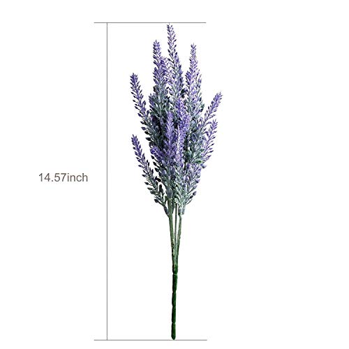 Artificial Lavender Flowers Bouquet in Purple, Fake Plants Christmas Decorations Ornaments for Home Decor Wedding Garden Office Patio Decoration Party Arrangement Outdoor Indoor - 8 pcs - color: Lavender / 8pcs