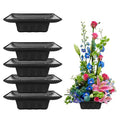 Curtis Wagner Plastics FAC-9900 Flower Arrangement Container (5-Pack) Size 5.5" x 5.5 x 2.5| Plastic Box for Floral Arrangement, Small & Large Flowers | Perfect for Weddings, Proms, Centerpiece - style: Arrangement