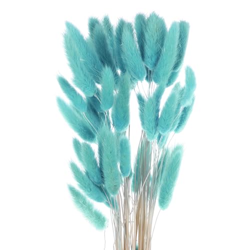MECCANIXITY 20 Pcs Faux Pampas Grass,17"/43cm Fake Pampas Grass Decor for Living Room Party Wall Vase Wedding Decoration, Dark Blue