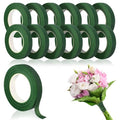 GardEasy 12 Rolls Floral Tape, 1/2" Wide Flower Tape Dark Green for Bouquets Floral Arranging Stem Wrap Craft, Wedding Bouquet(30yards)