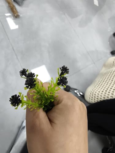 RAINFLOW Babys Breath Artificial Flowers Bulk - 100PCS All Black Babys Breath Artificial Flowers, 3.7In Mini Flower for Halloween Gothic Decor, Scrapbook Supplies, Garland Accents Bouquet Accessories - color: Black, size: 100 PCS
