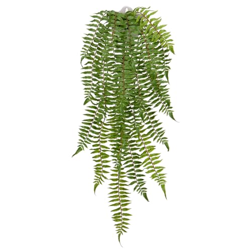 Hollyone Artificial Fern Hanging Plants Potted Fake Boston Ferns Ivy Vines Hanging Wall Plants Realistic Faux Ferns Greenery Plants for Wall Outdoors Indoors Home Office Garden Patio Decorations - color: Green 4