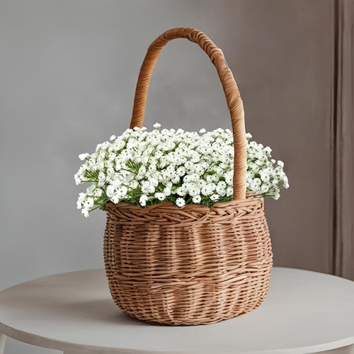 Babys Breath Artificial Flowers 12Pcs, Fake Babies Breath Bouquets Gypsophila Real Touch White Faux Flowers for Wedding Floral Arrangement Home Decor